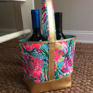 New: Lilly Pulitzer Wine Tote or Snack Bag Etc